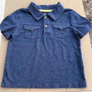 Cherokee Navy Blue Polo Shirt Toddler Size 4T